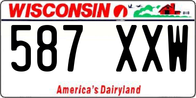 WI license plate 587XXW