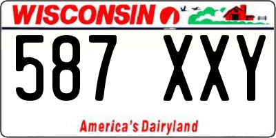 WI license plate 587XXY