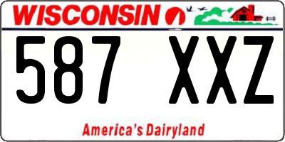 WI license plate 587XXZ
