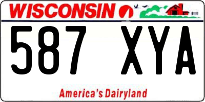 WI license plate 587XYA