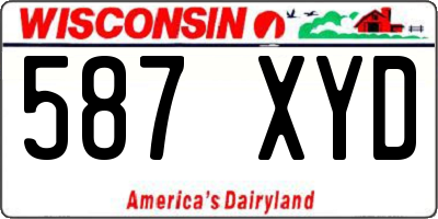 WI license plate 587XYD