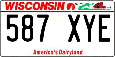 WI license plate 587XYE