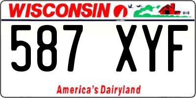WI license plate 587XYF