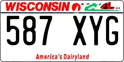 WI license plate 587XYG