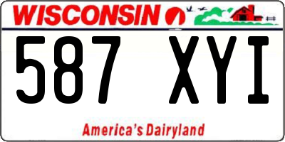 WI license plate 587XYI