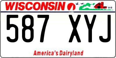 WI license plate 587XYJ