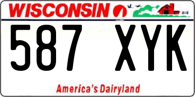 WI license plate 587XYK