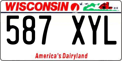 WI license plate 587XYL