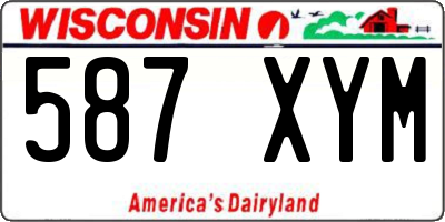WI license plate 587XYM