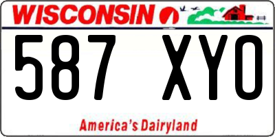WI license plate 587XYO