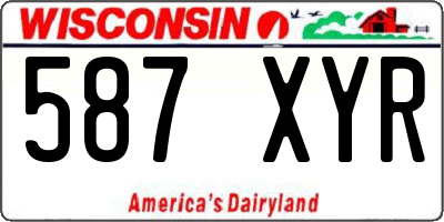 WI license plate 587XYR