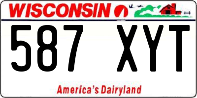 WI license plate 587XYT