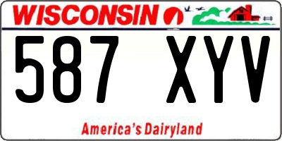 WI license plate 587XYV