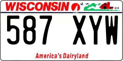 WI license plate 587XYW