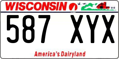 WI license plate 587XYX