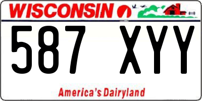 WI license plate 587XYY