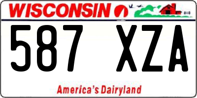 WI license plate 587XZA