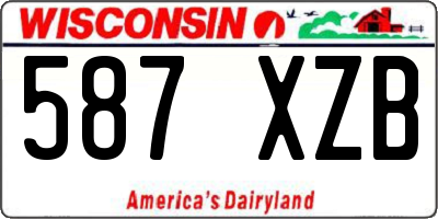 WI license plate 587XZB