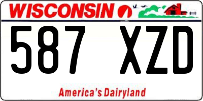 WI license plate 587XZD