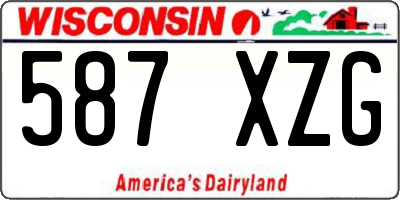 WI license plate 587XZG