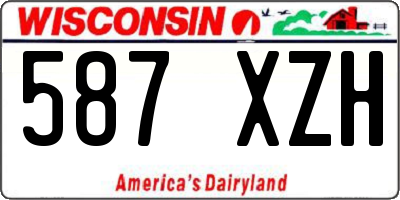 WI license plate 587XZH