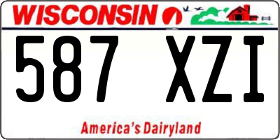 WI license plate 587XZI
