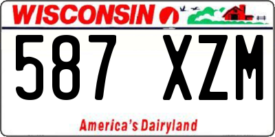 WI license plate 587XZM