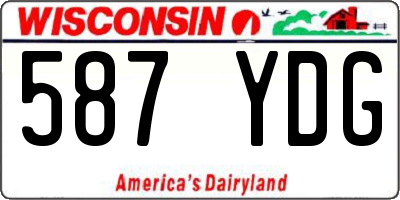 WI license plate 587YDG