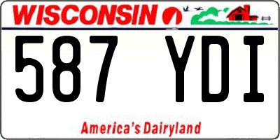 WI license plate 587YDI