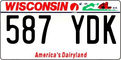 WI license plate 587YDK