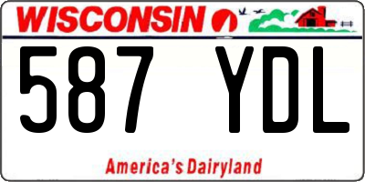 WI license plate 587YDL