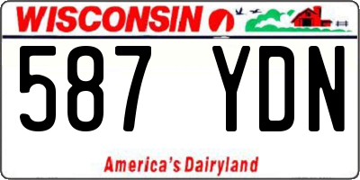 WI license plate 587YDN