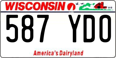 WI license plate 587YDO