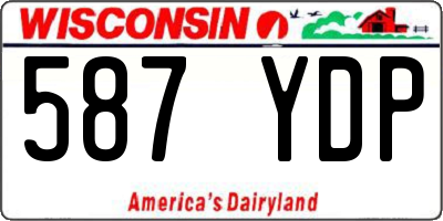 WI license plate 587YDP