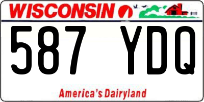 WI license plate 587YDQ