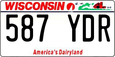 WI license plate 587YDR