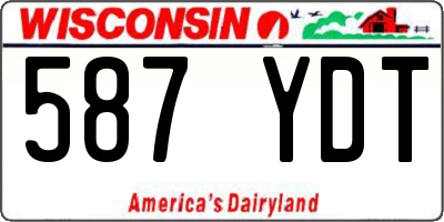 WI license plate 587YDT