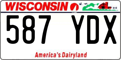 WI license plate 587YDX