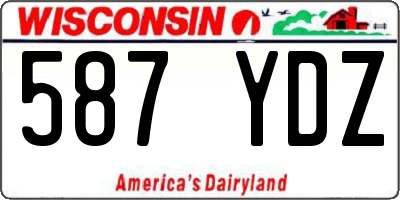 WI license plate 587YDZ