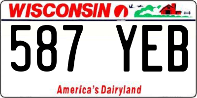 WI license plate 587YEB