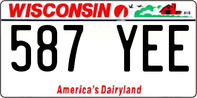 WI license plate 587YEE