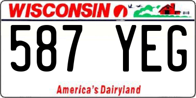 WI license plate 587YEG