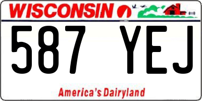 WI license plate 587YEJ