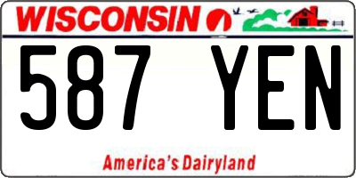 WI license plate 587YEN