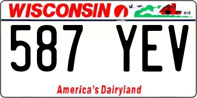 WI license plate 587YEV