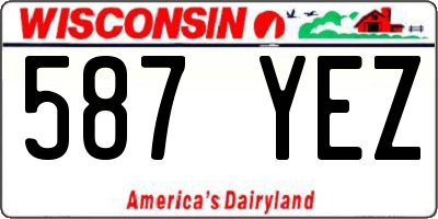 WI license plate 587YEZ