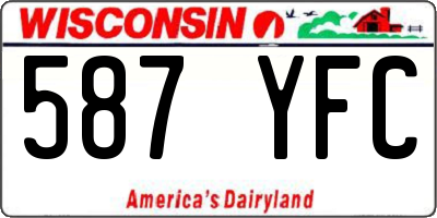 WI license plate 587YFC