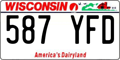 WI license plate 587YFD