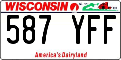 WI license plate 587YFF