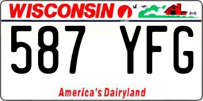 WI license plate 587YFG